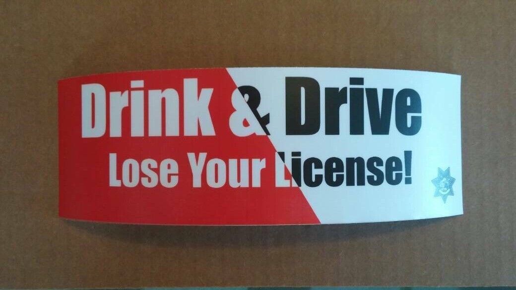 California Highway Patrol CHP Drink Drive Lose License Bumper Sticker Decal 