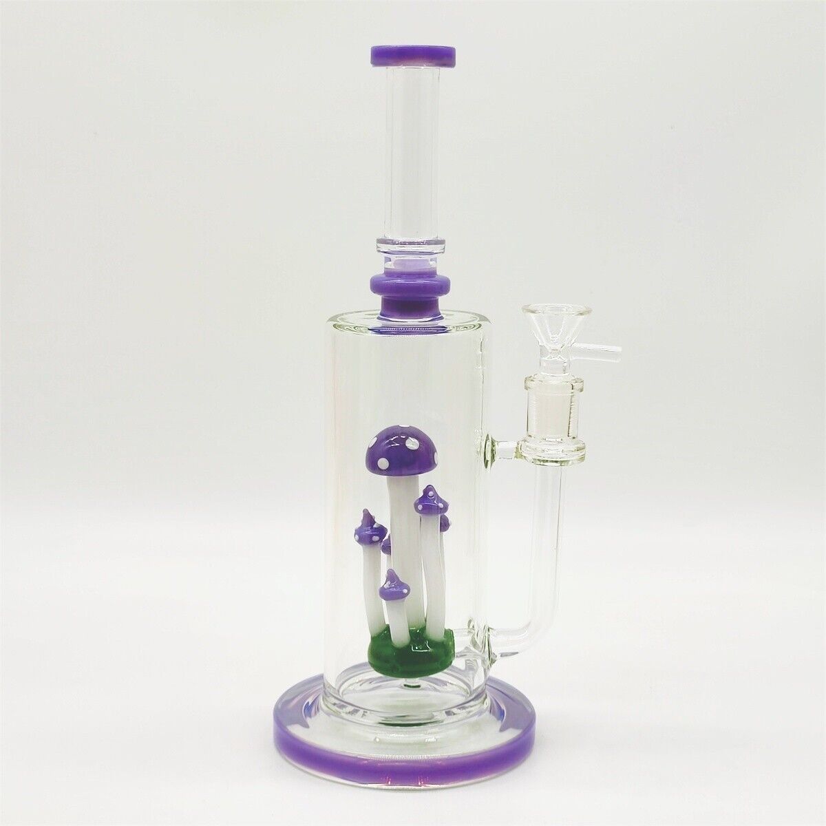 11 Inch Rare Purple Mushroom Brunch Filter Glass Bong Water Pipe Hookah 14MM