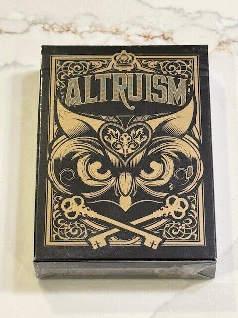 Altruism Black Playing Cards - Blue Crown NEW RARE