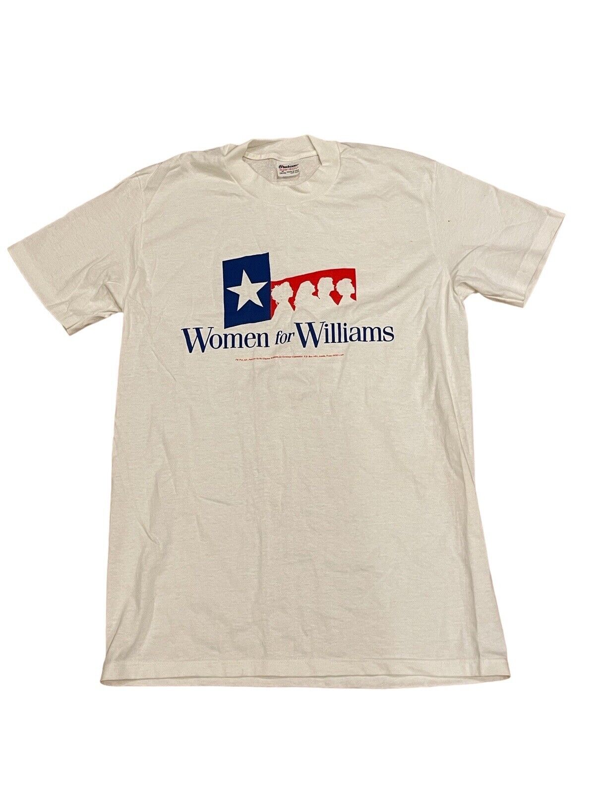 Vintage Texas Governor Election T-shirt Sexist Clayton Williams Governor Medium.