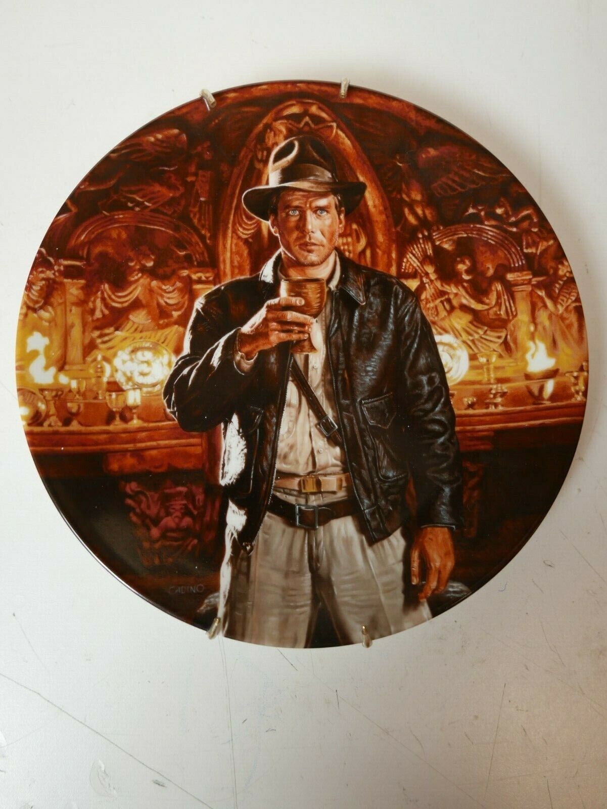 Vintage Indiana Jones Last Crusade Collector Plate 6th in Series Holy Grail 2471