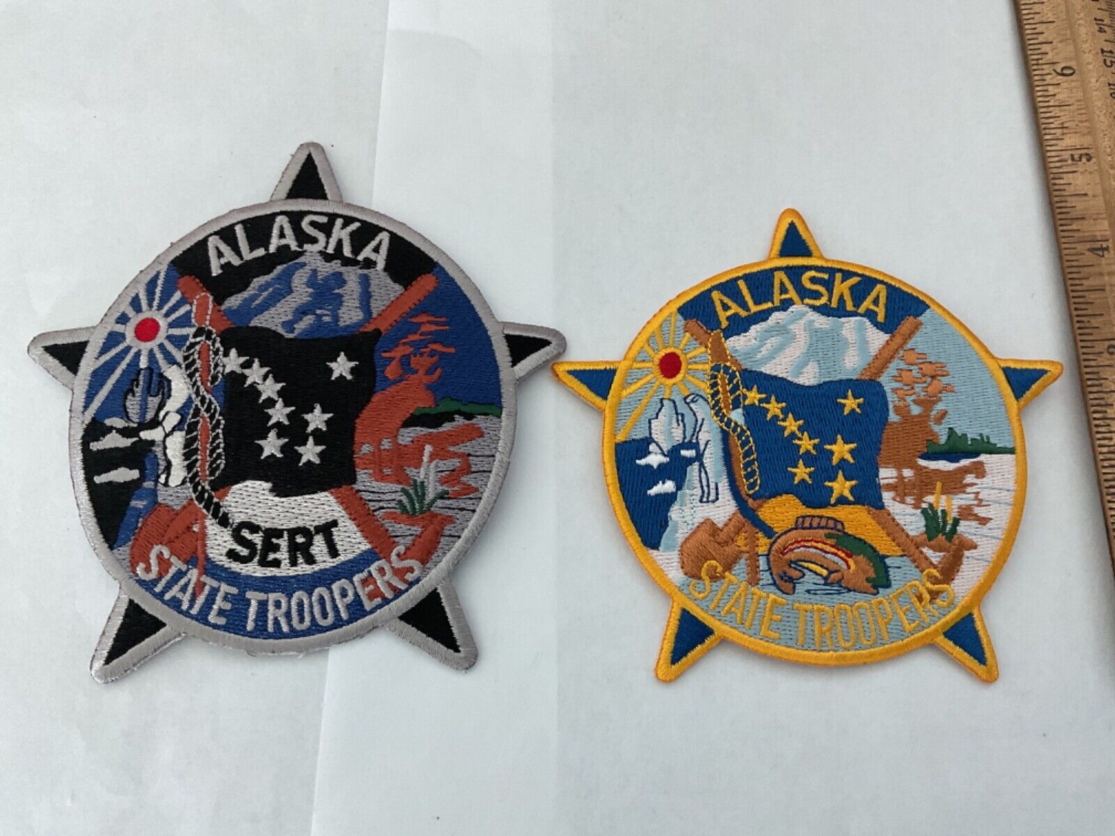 Alaska State Troopers patches collectable  2 piece set. All new.All full size.