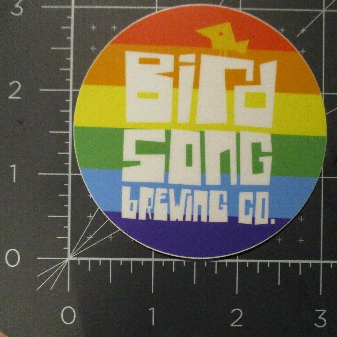 BIRDSONG BIRD SONG BREWING Charlotte rainbow STICKER decal craft beer brewery