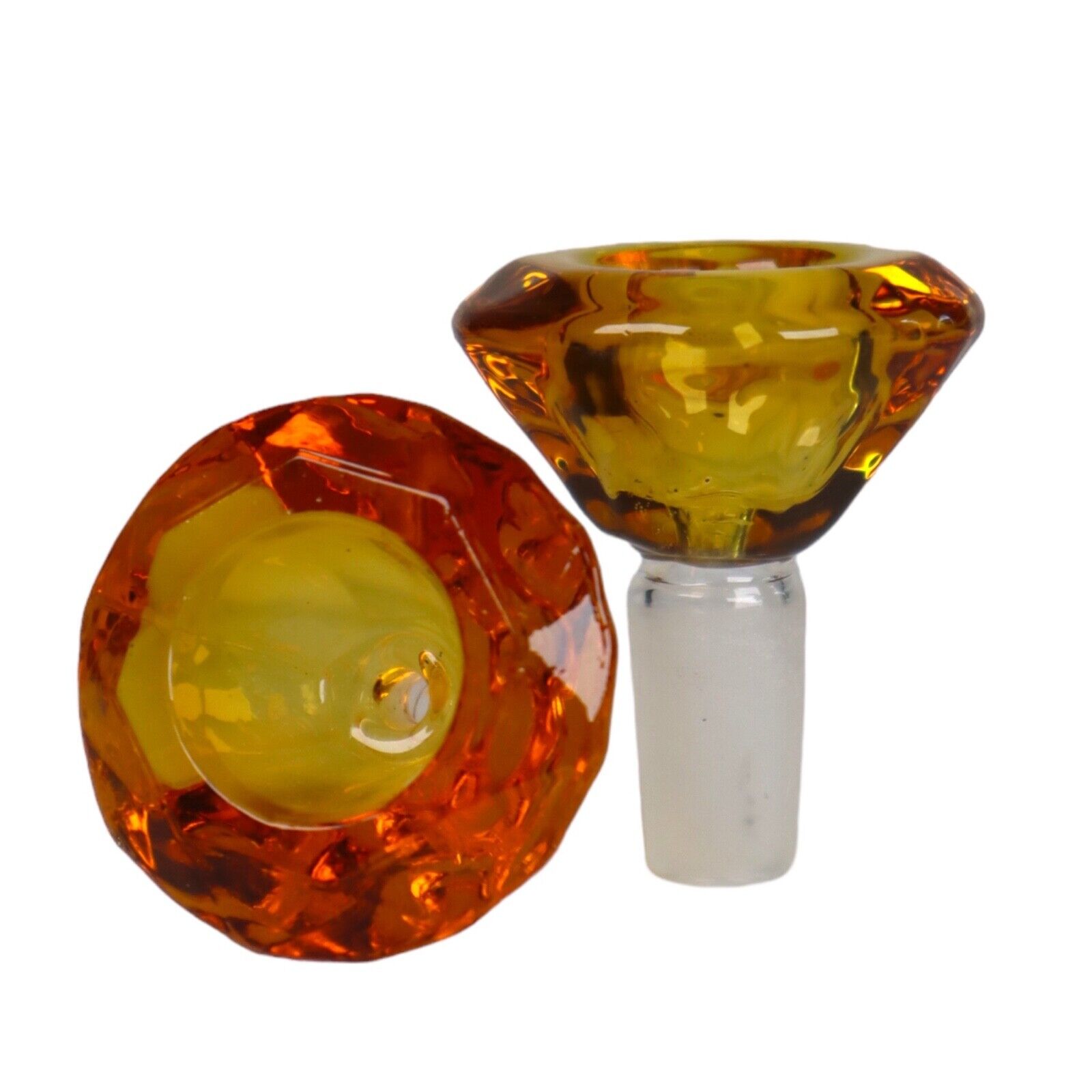 14MM Yellow Thick Quality Glass Wide Diamond Bong Bowl Head Piece