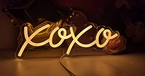 Neon Light Sign LED XOXO Night Lights USB Operated Decorative Marquee Sign Bar P