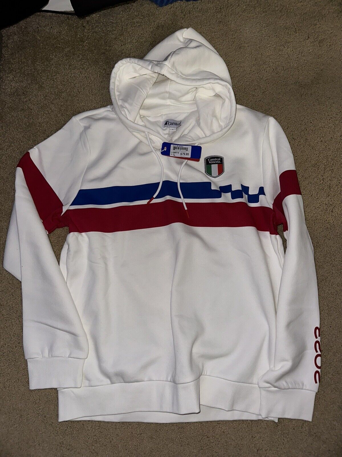 RARE NEW WITH TAGS CARNIVAL VENEZIA INAUGURAL HOODIE LARGE