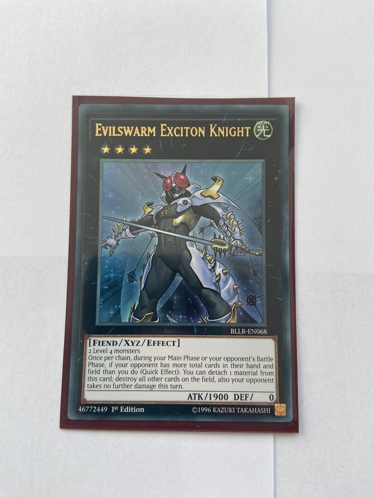 YUGIOH Ultra Rare Evilswarm Exciton Knight BLLR-EN068 1st Edition