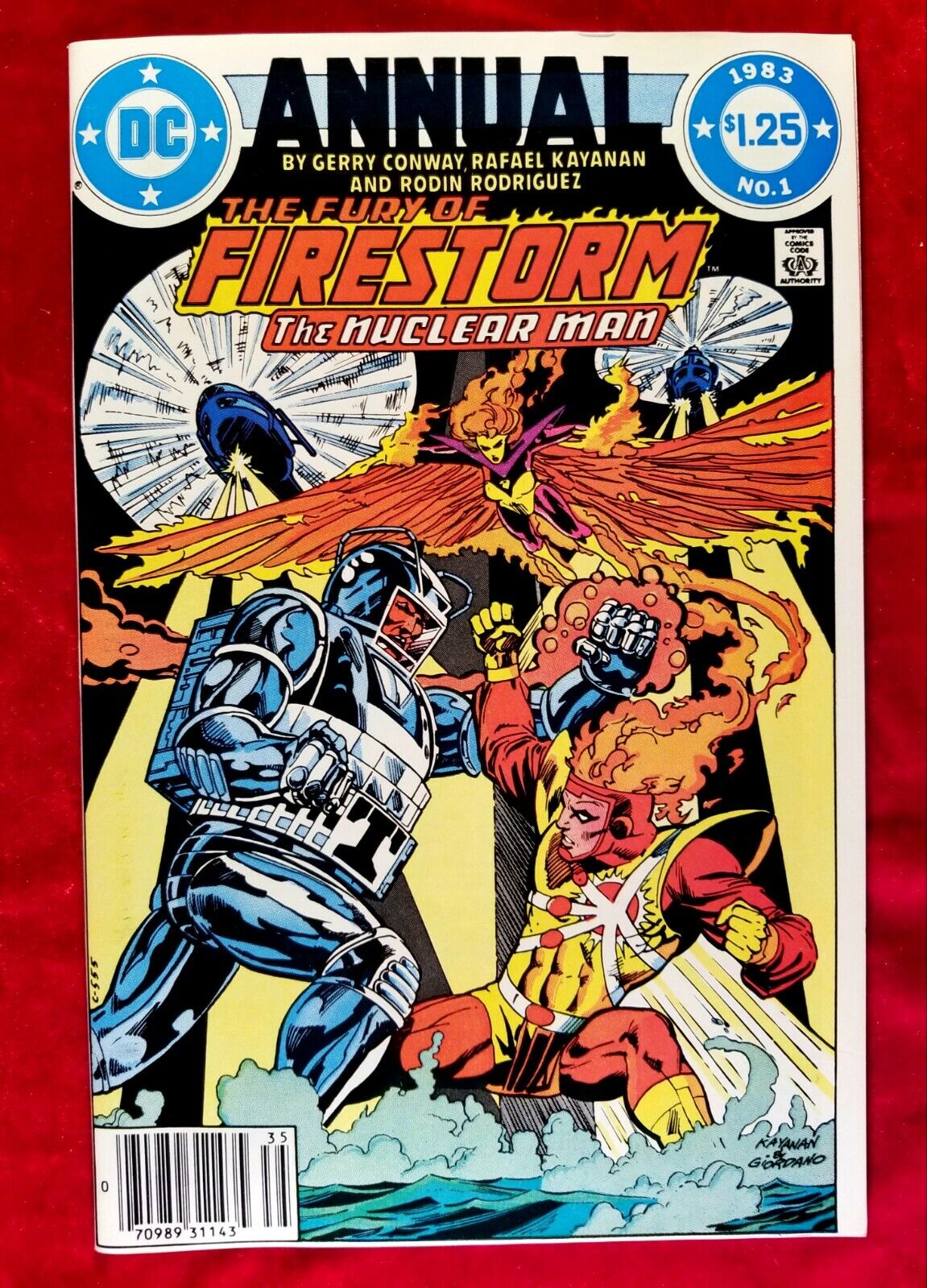 1983 The Fury of Firestorm The Nuclear Man #1 NEWSSTAND DC Annual High Grade 80s