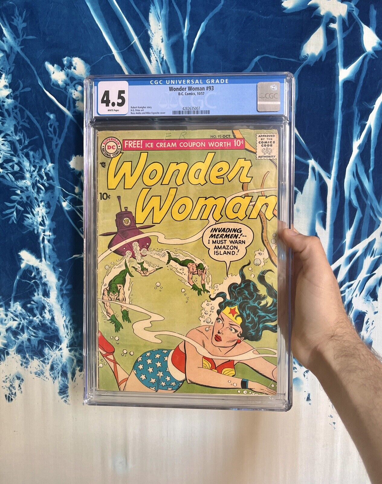 Wonder Woman #93 CGC 4.5 WHITE Pages Silver Age (DC 1957)
