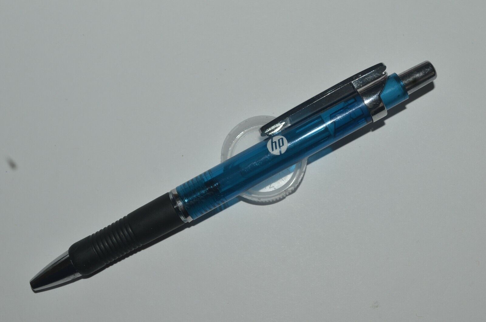 HP Promotional Ballpoint Pen Blue Color Soft Grip Used Very Good Conditions 