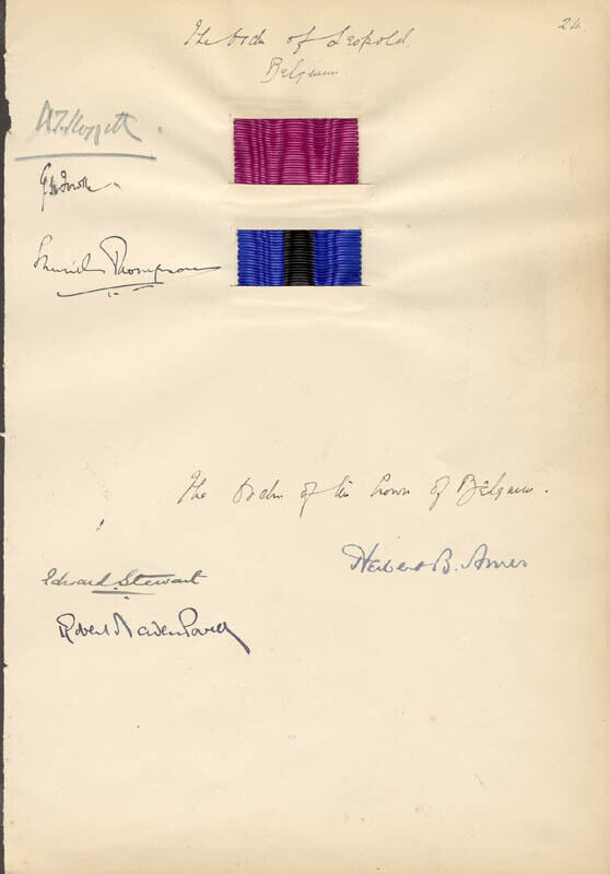 ROBERT BADEN-POWELL - AUTOGRAPH WITH CO-SIGNERS