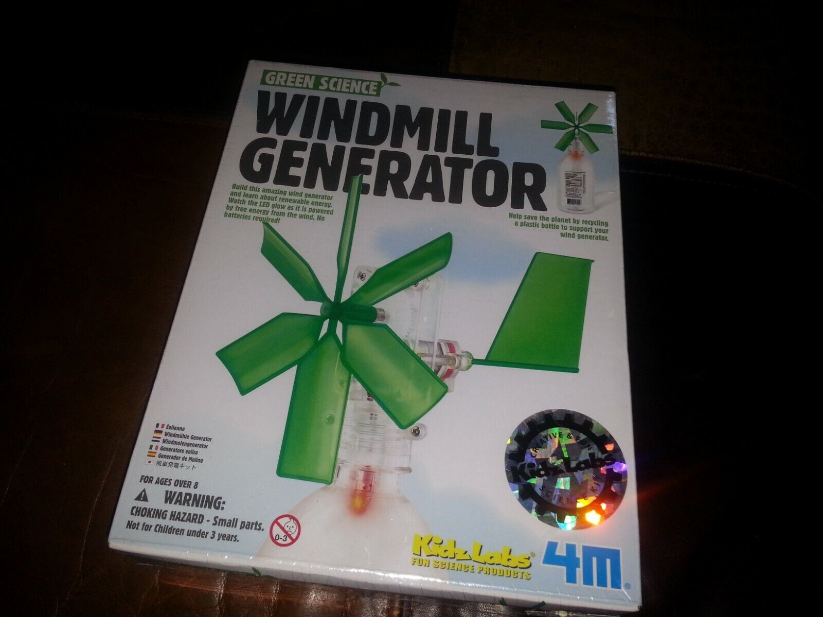 New Green Science Windmill Generator Kidz Labs Fun Science Kit Renewable Energy