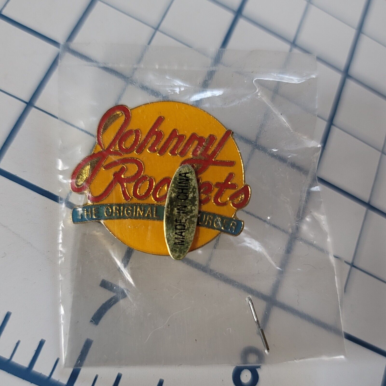 Vintage Johnny Rockets Original Burger Lapel Pin Approx. 1\