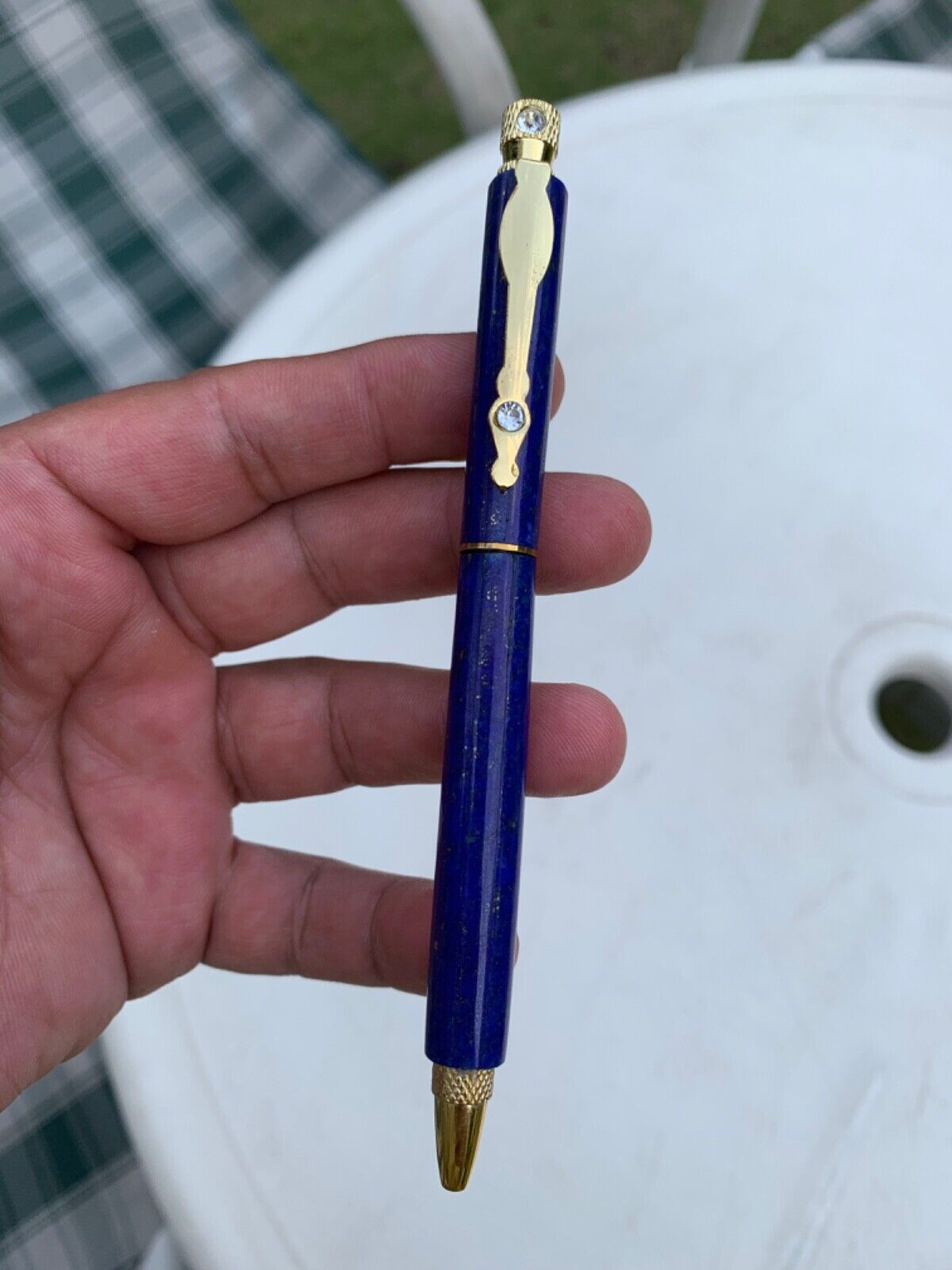Handmade 100% natural lapis lazuli pen from Afghanistan ,unique pen for writing