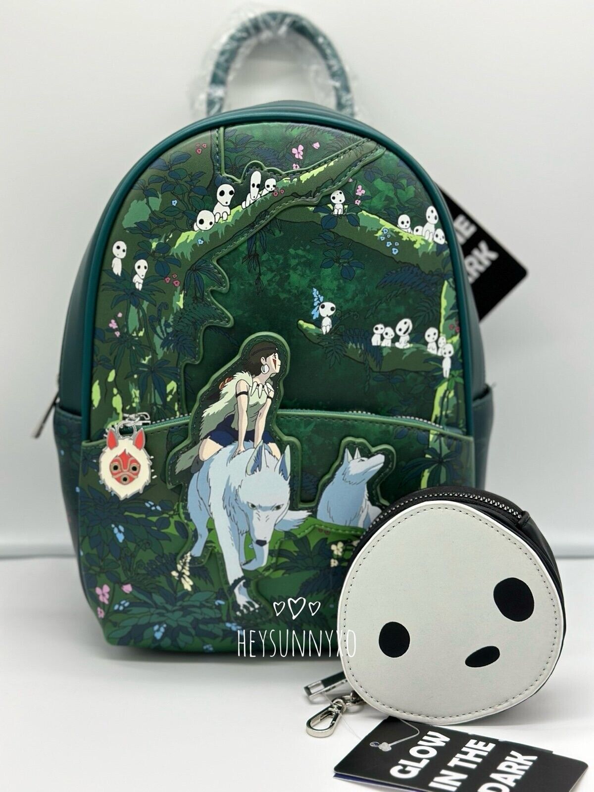 Studio Ghibli Princess Mononoke Forest Scene GITD Mini Backpack Set