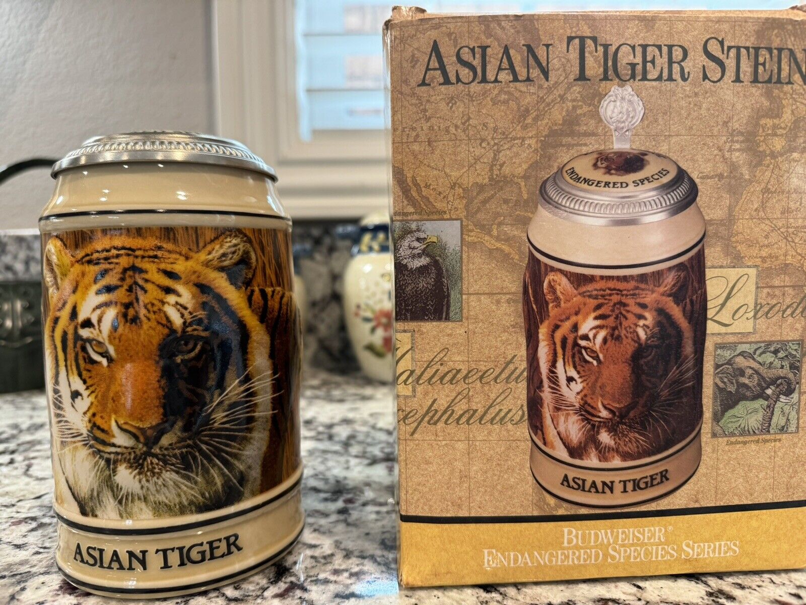 Hallmark Budweiser Limited Edition Endangered Species Stein Asian Tiger