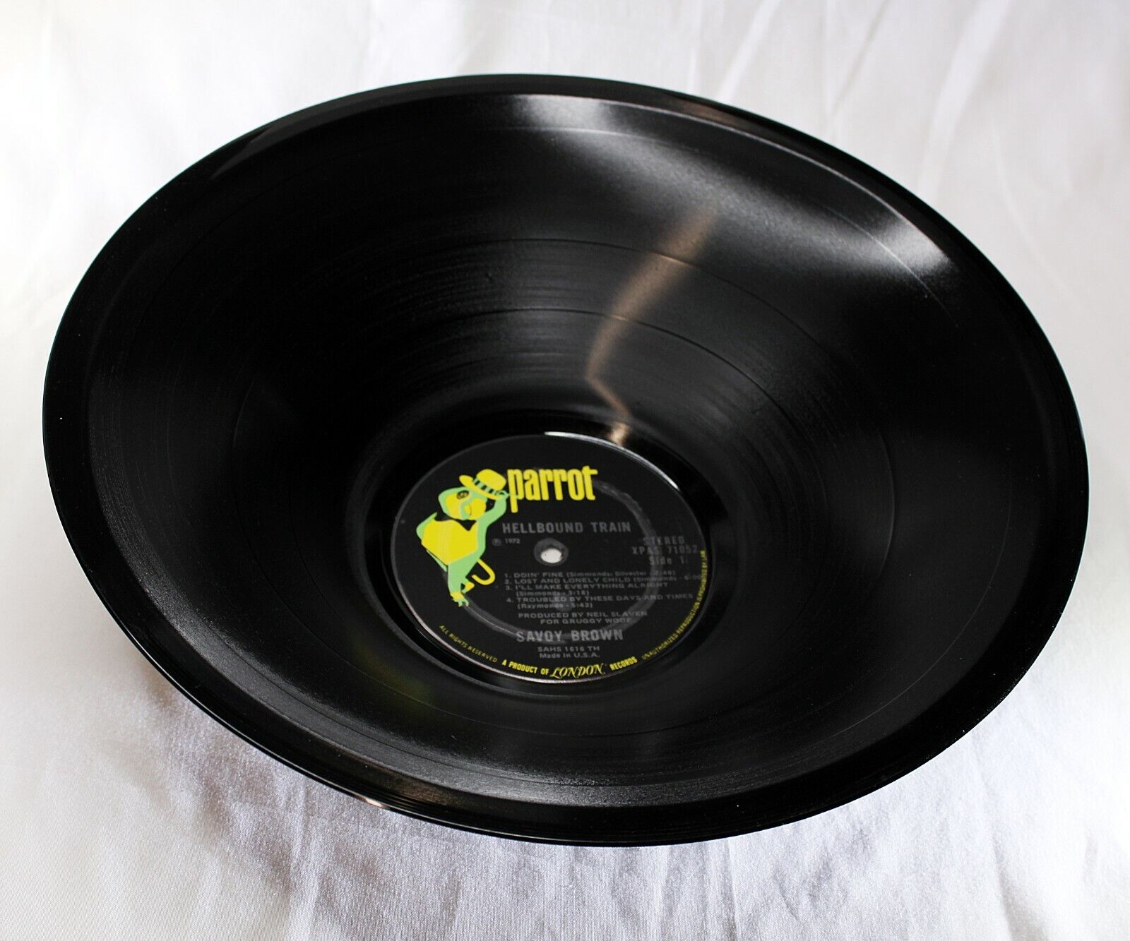 Savoy Brown Repurposed Vinyl Record Bowl  