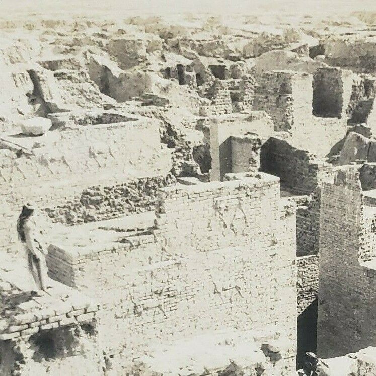 Iraq Palace Nebuchadnezzar Ruins Mesopotamia Babylon Panorama Stereoview B291