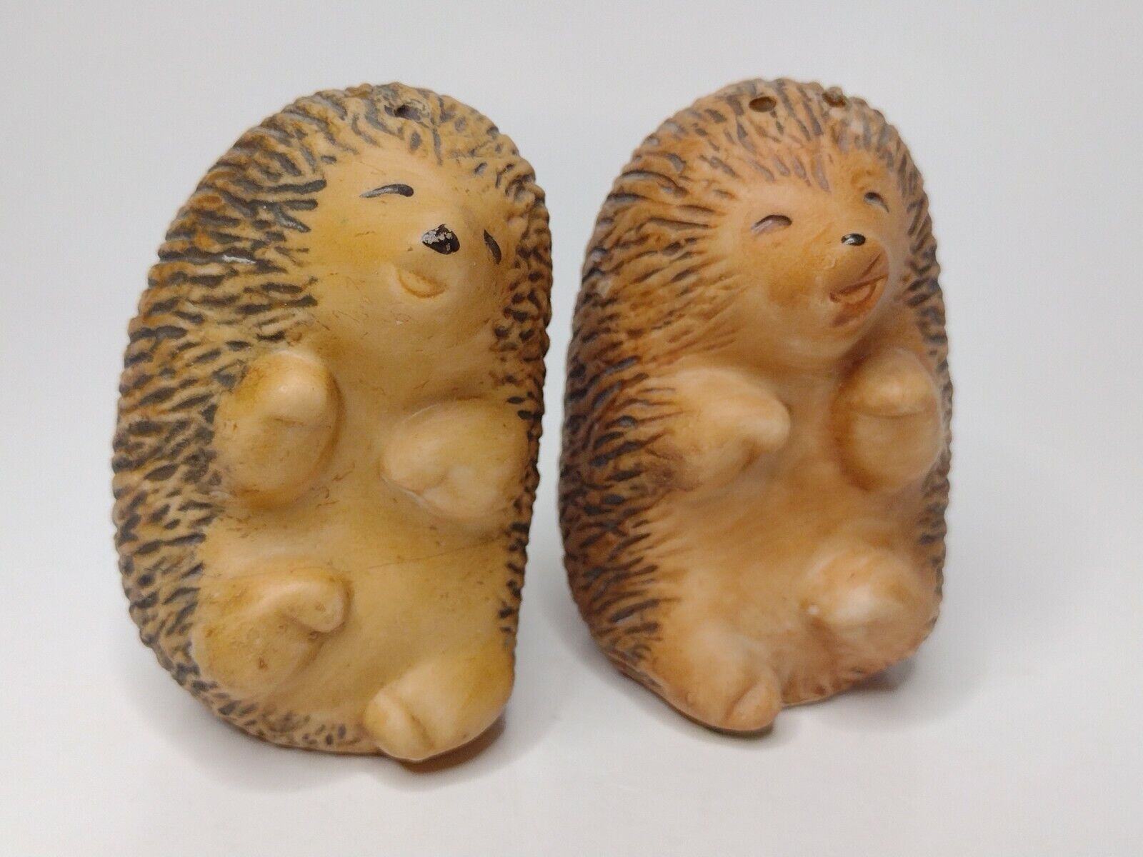 Hedgehog Shaped Salt & Pepper Shakers - Made In Korea 
