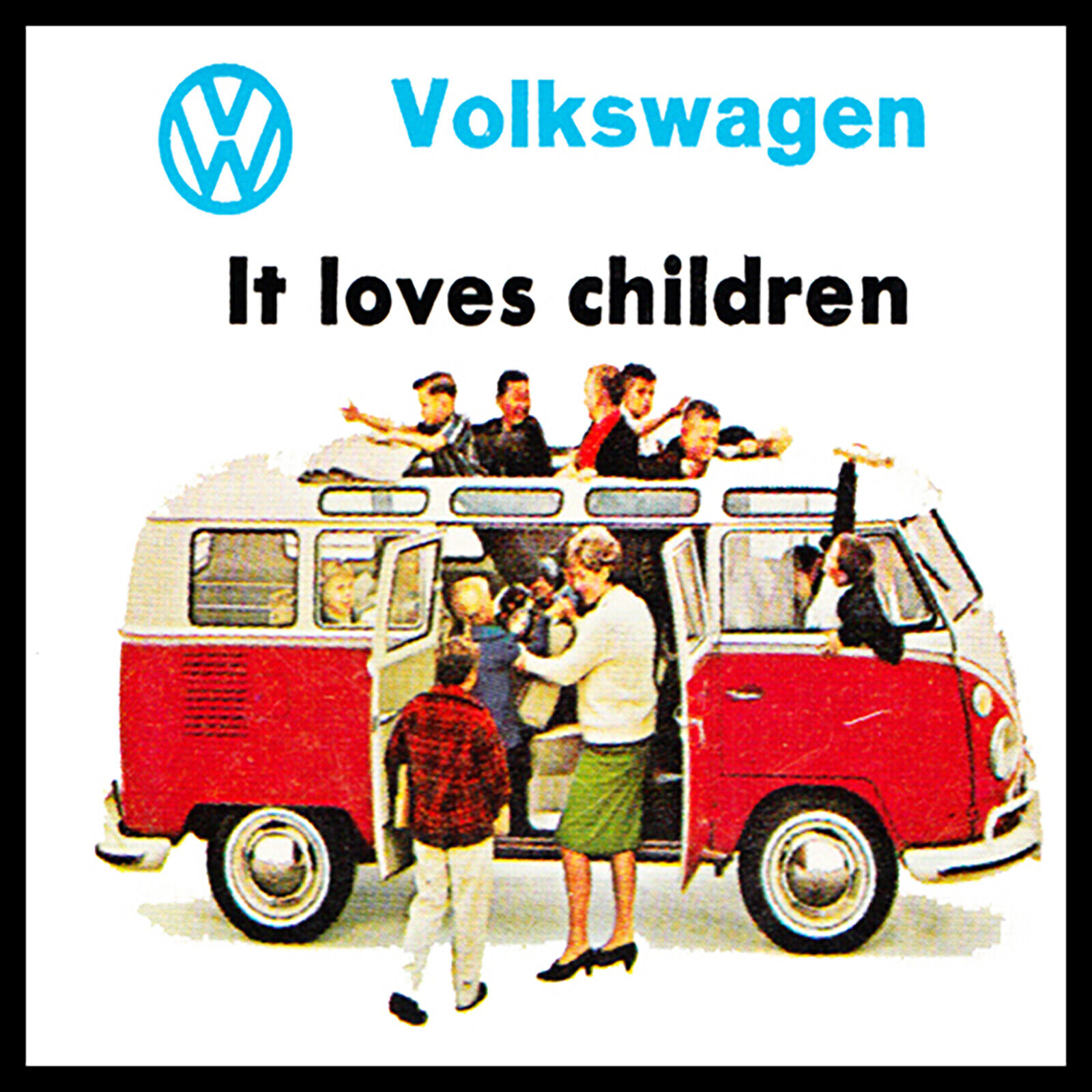 Fridge Magnet - Volkswagen Bus It Loves Children