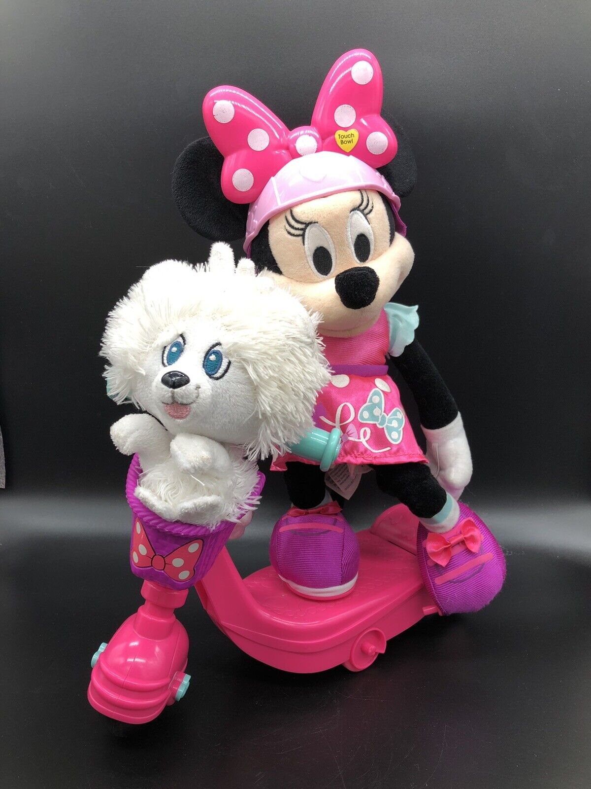 Vintage Disney Minnie Mouse Happy Helpers Sing & Spin on a Scooter, Works