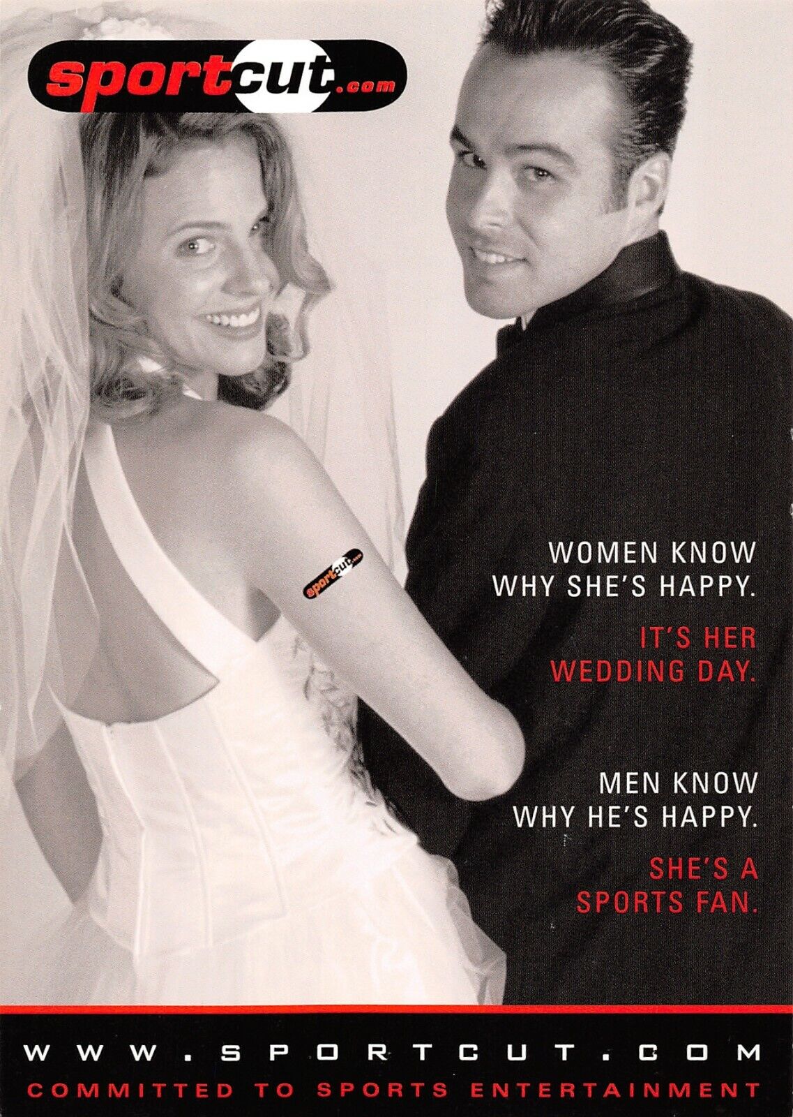 Bride Groom Sport Cut Sports Entertainment Advertisement Postcard Unposted 