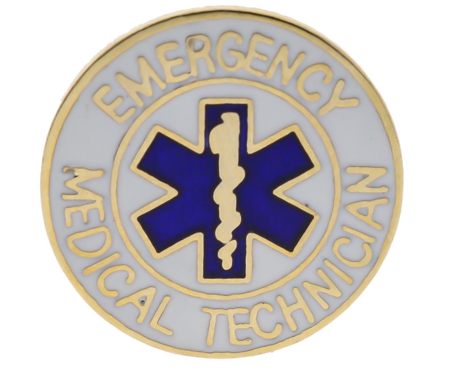EMT Star of Life caduceus Emergency Medical Technician hat pin H5476 F2D33D