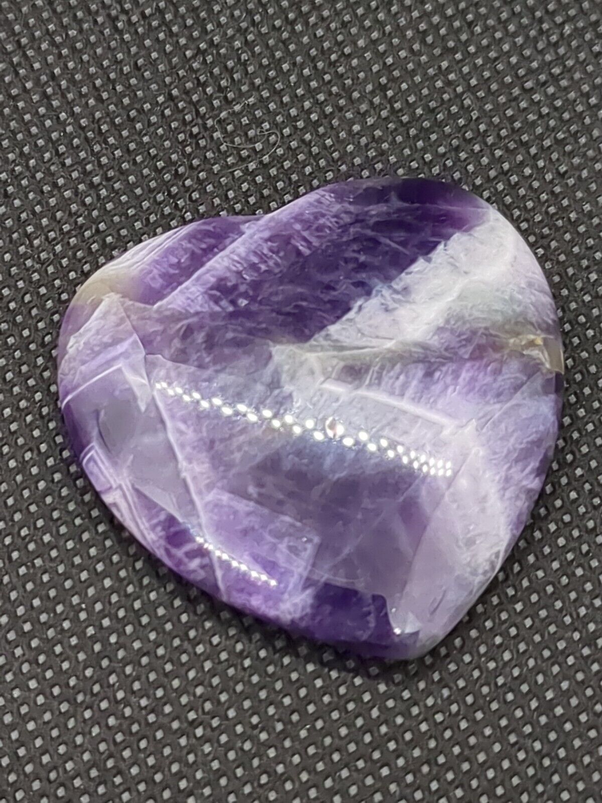AMETHYST Heart Crystal Worry Stone