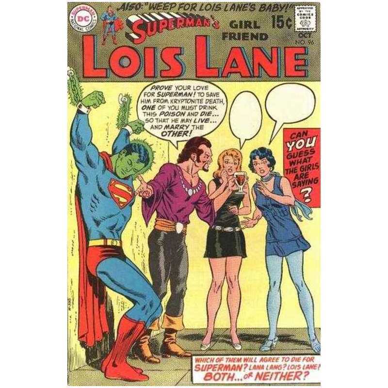 Superman's Girl Friend Lois Lane #96 in Very Fine minus condition. DC comics [x/