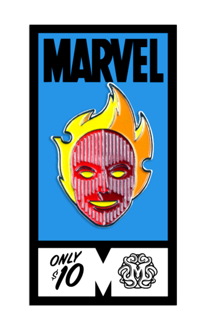Human Torch Fantastic Four Pin [Metal & Enamel] Mondo Marvel Comics Memorabilia