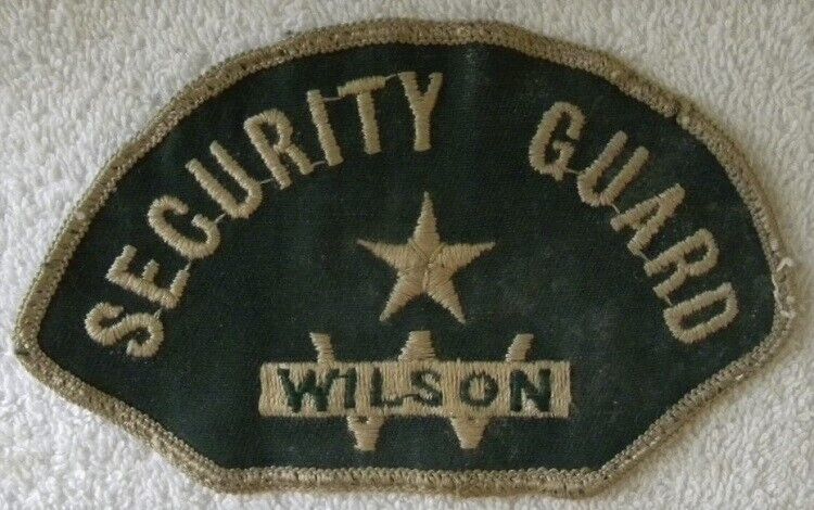Vintage Wilson Meats-Food,Cedar Rapids,Iowa IA Security Guard Shirt-Jacket Patch