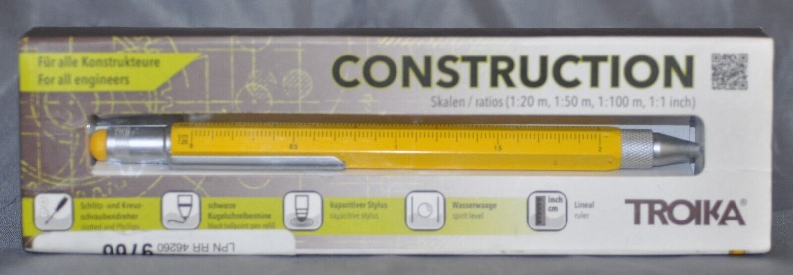 Troika Construction Multitasking Ballpoint Pen Yellow PIP20YE