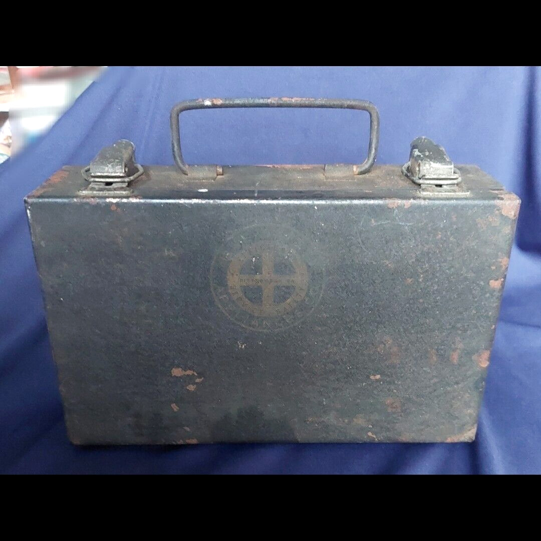 Vintage Mine Safety Appliances Co First Aid Kit Box Pittsburgh PA w/ Contents R1