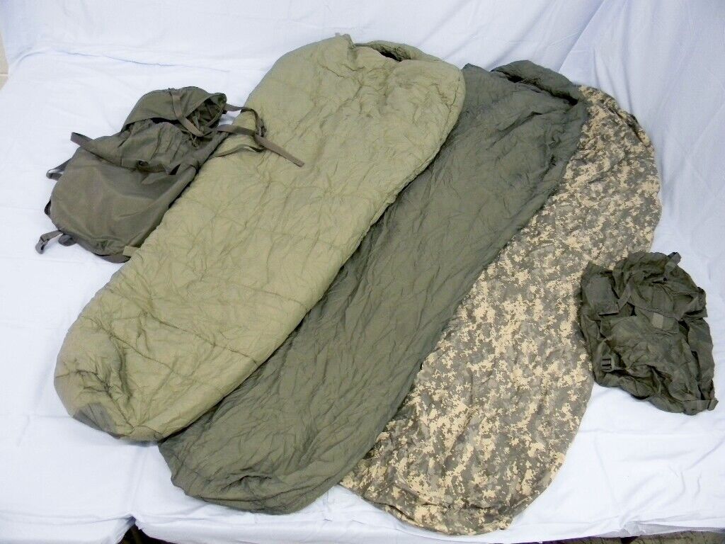 ACU ECWS 5 PARTS MODULAR SLEEPING BAG SYSTEM  MILITARY SURPLUS IN NICE CONDITION
