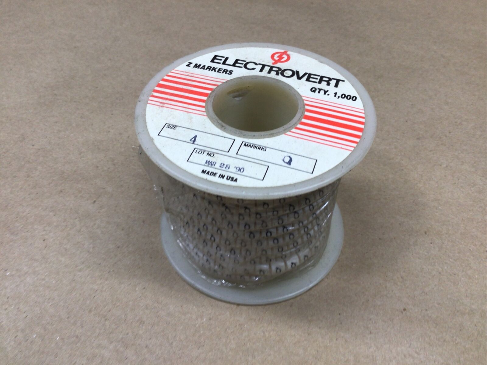 ELECTROVERT MARKING Q Size 4 1000 #105G24
