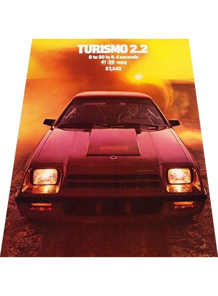 1982 Plymouth Turismo 2.2 2-page Vintage Advertisement Print Car Ad J427