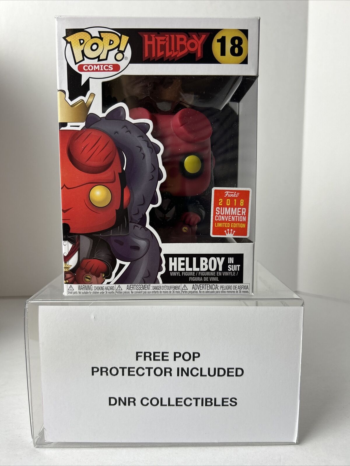 Funko Pop Hellboy #18 Hellboy In Suit 2018 Summer Convention Limited Edition