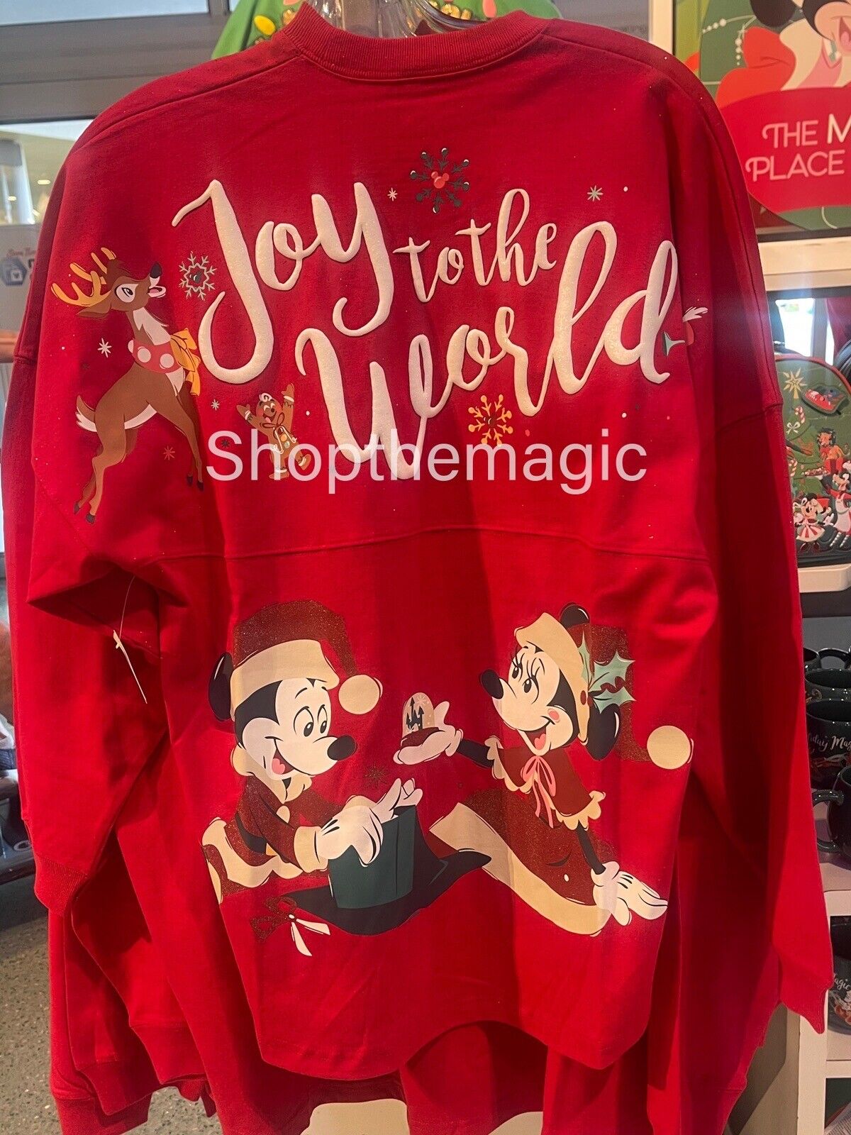 Disney Mickey’s Very Merry Christmas 2023 Joy To The World Spirit Jersey Size M.