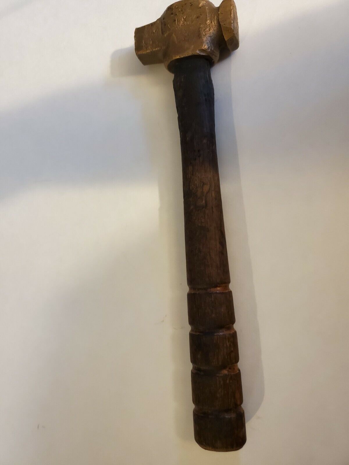 Vintage Lixie Brass Head Hammer Wood Handle USA 