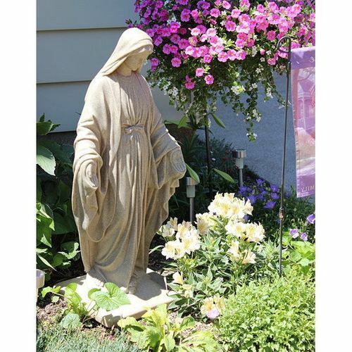Virgin Mary Statue Blessed Mother Garden Sculpture Sandstone Religious 34\