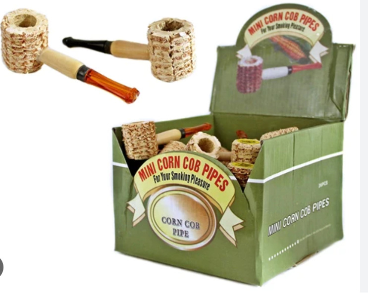 Classic Original Small Corn Cob Tobacco Smoking Pipes - 9 Pipes *FREE SHIPPING*