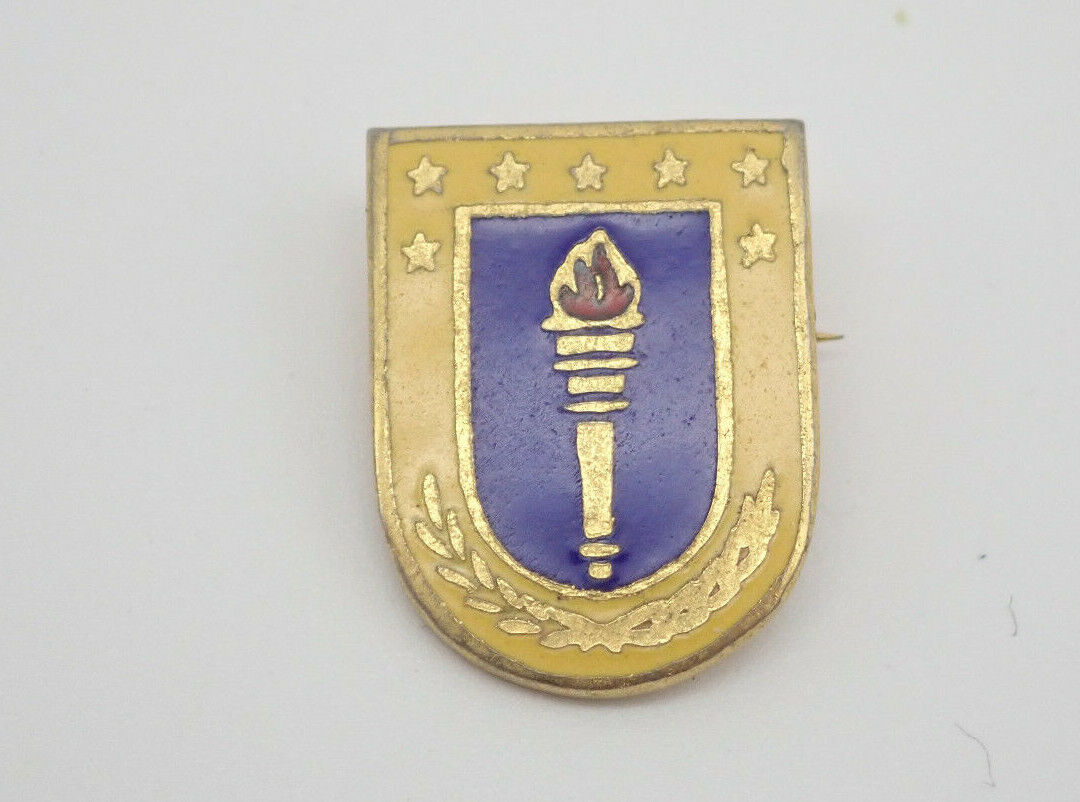 Torch Merit Award Stars Gold Tone Vintage Lapel Pin