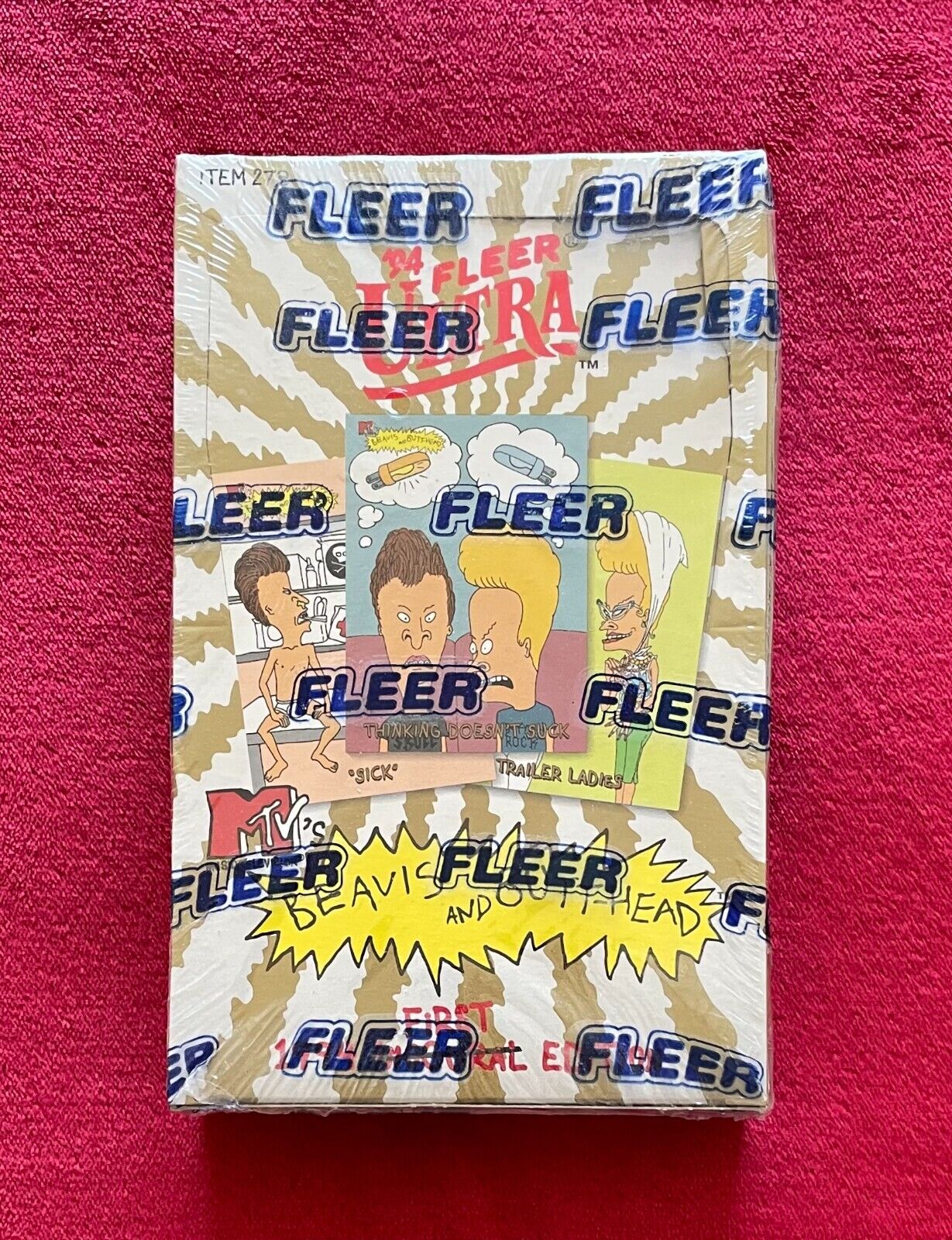 BEVIS & BUTTHEAD 1994 UNOPENED SEALED DISPLAY BOX FIRST EDITION FLEER CARDS