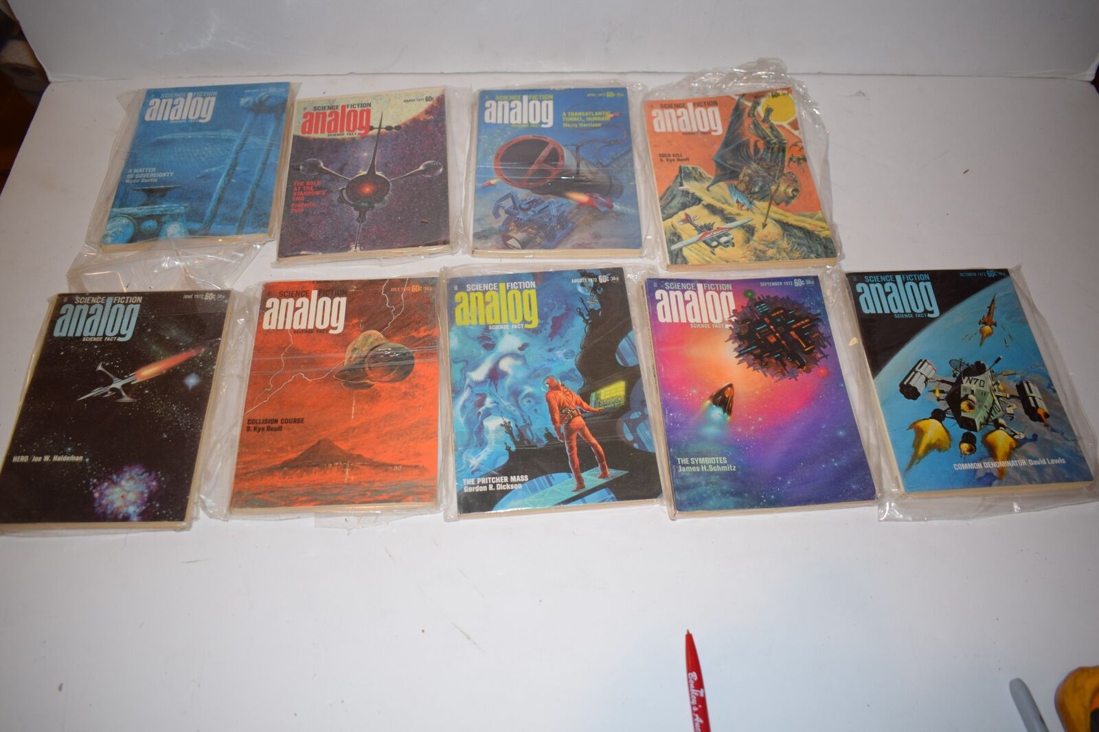 SCIENCE FICTION ANALOG SCIENCE FACTS LOT OF 9 1972 (LGO6)