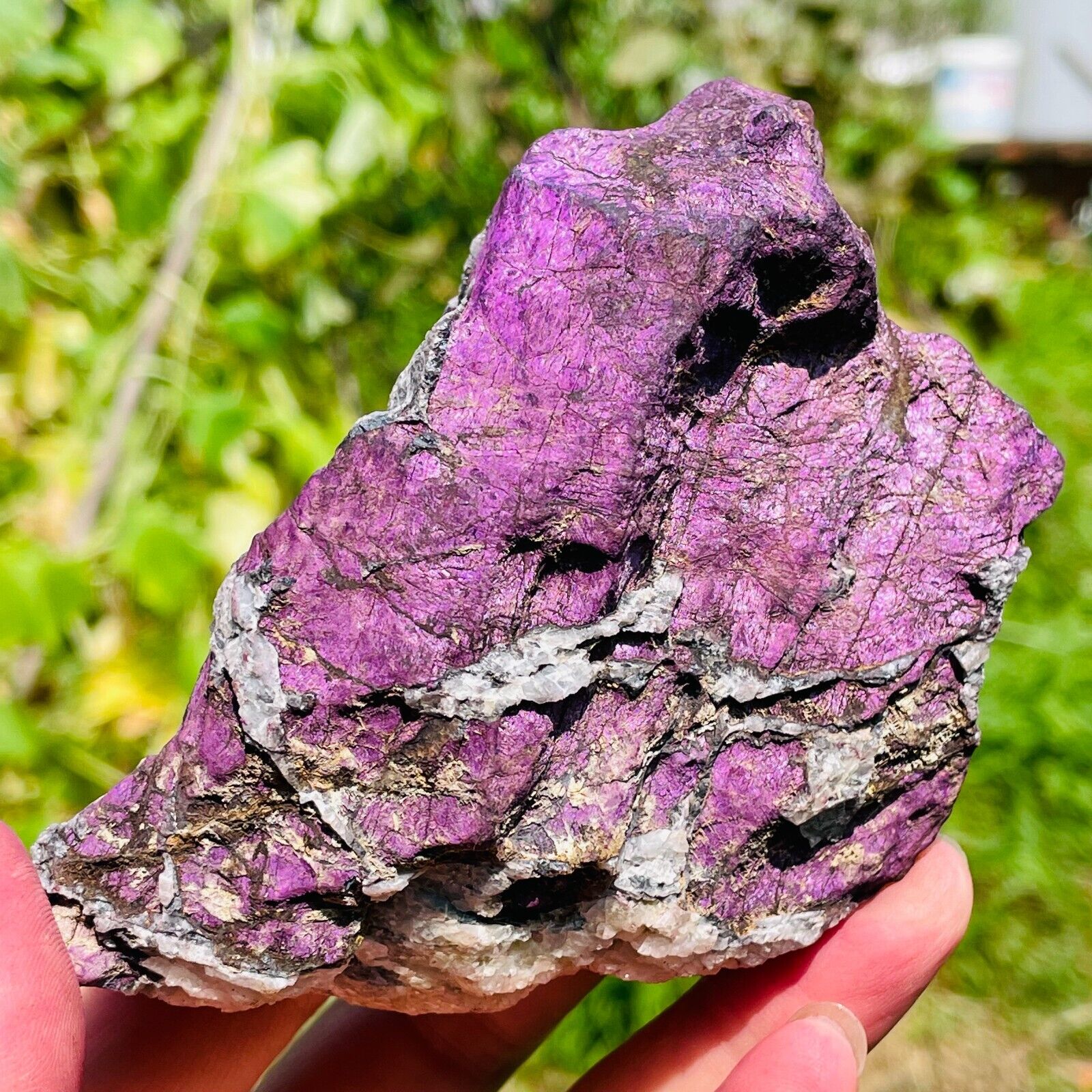 483g Namibia Natural Metallic Dark Purple Purpurite Piece Rough Rare Specimen