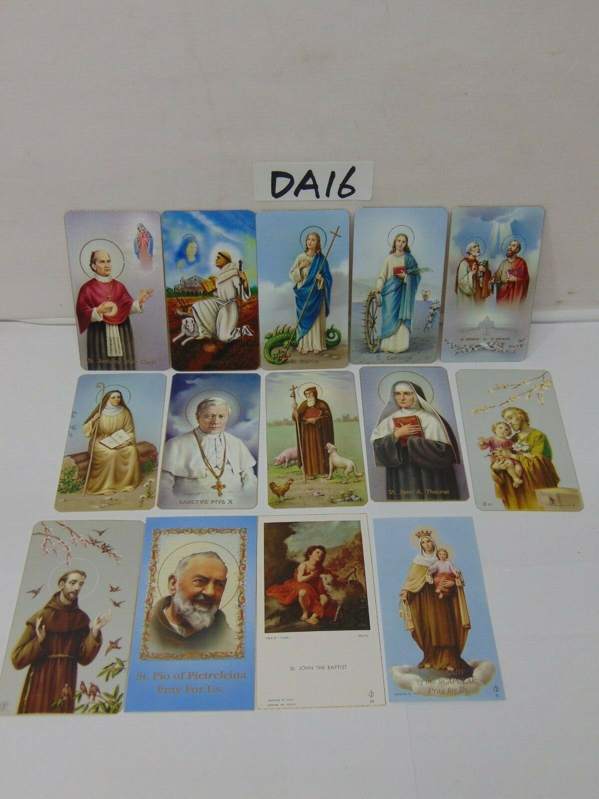 14 VINTAGE PRAYER HOLY CARDS FRATELLI BONELLA ITALY GOLD EDGE 400 SERIES MIXED