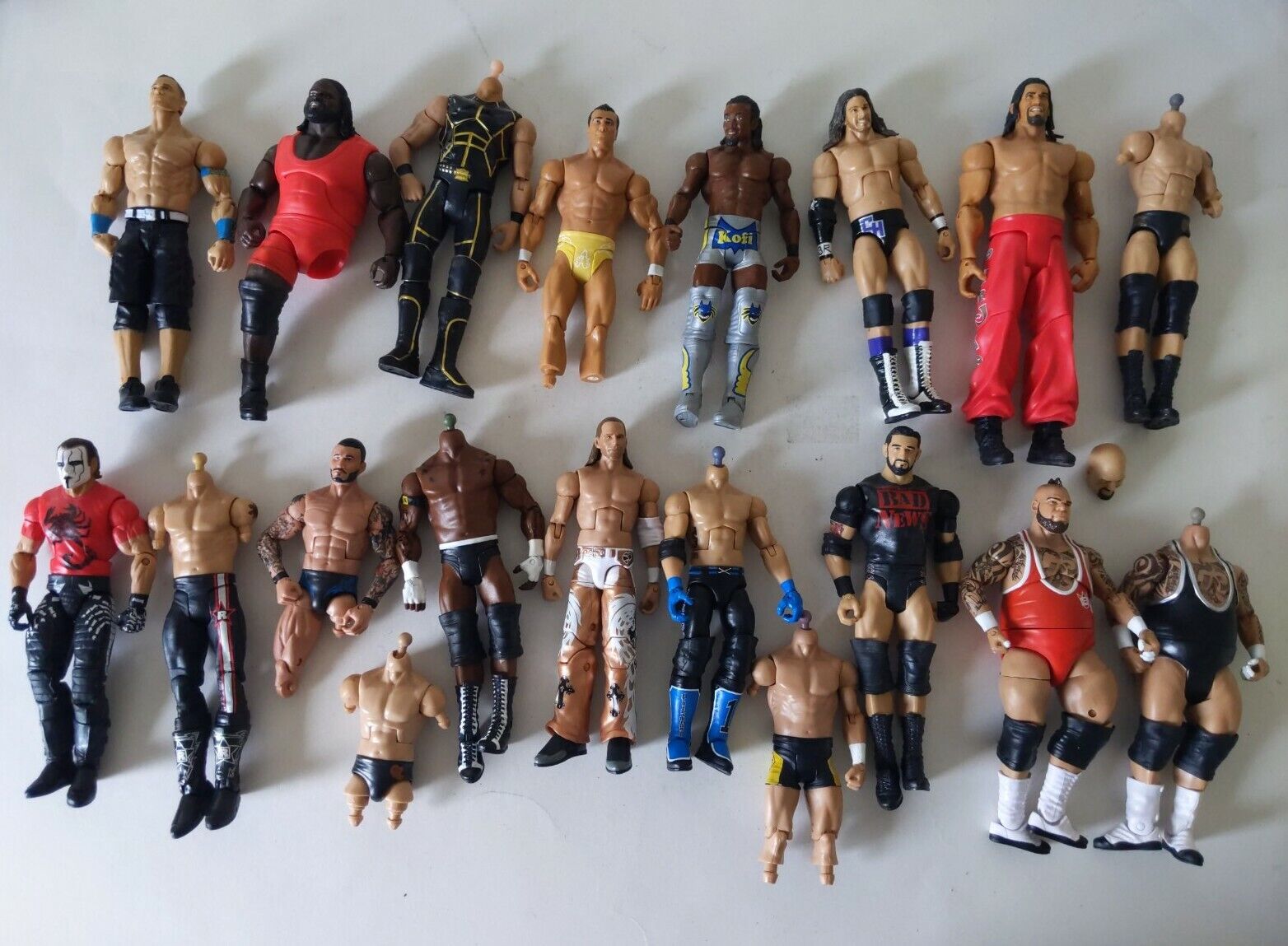 WWE Elite Action Figure Lot - Various Series - Parts and complete figures (D)