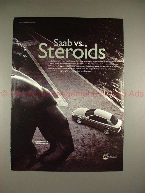 1999 Saab 9-5 Car Ad - Saab vs. Steroids, NICE