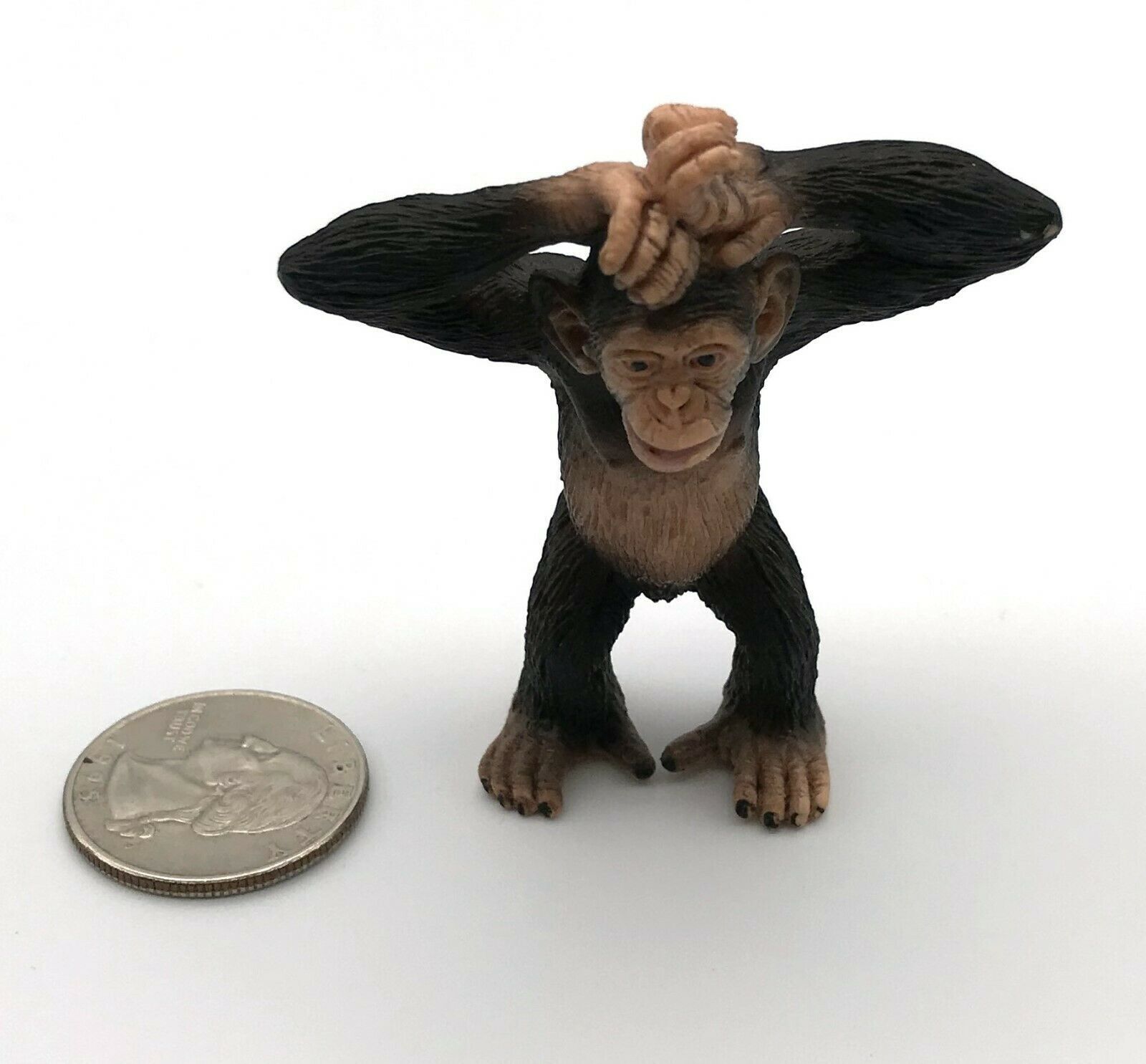 Baby Chimpanzee Gorilla Monkey Cub Toy Figure Figurine Model Sculpture Doll