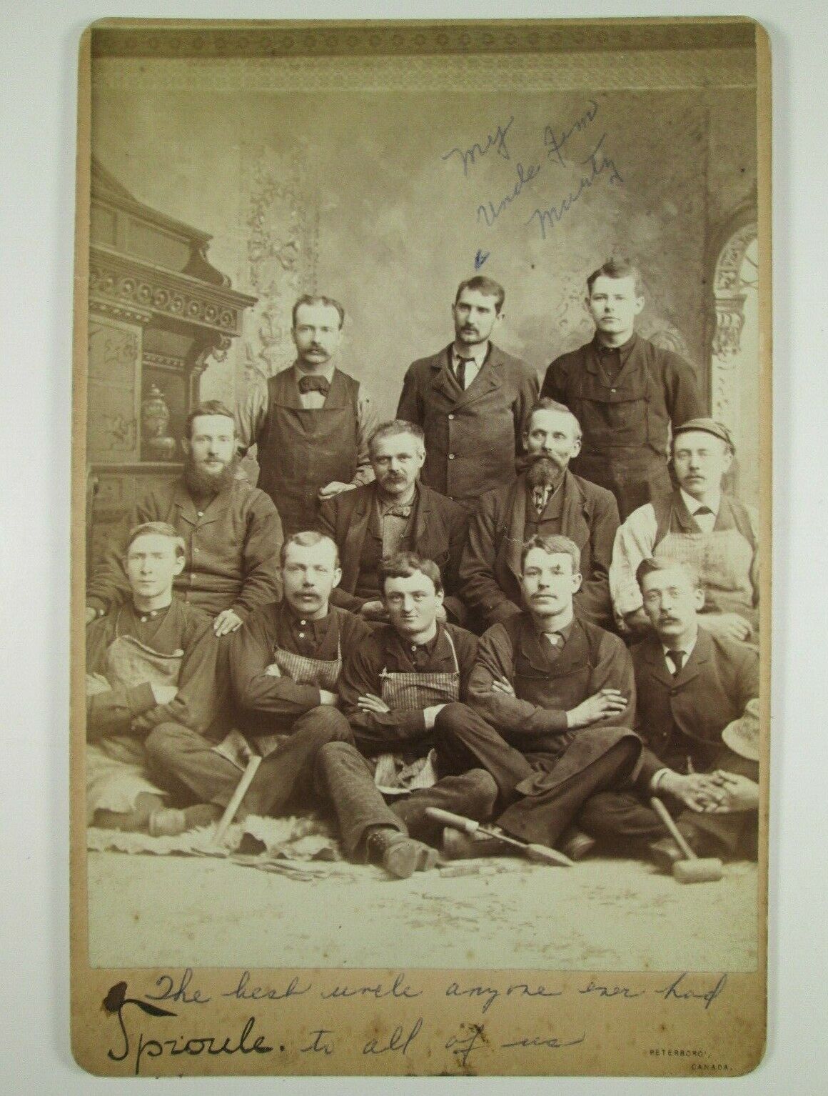 1890 Workers Tools Occupational Cabinet Photo - Spioule Peterborough Ontario ID
